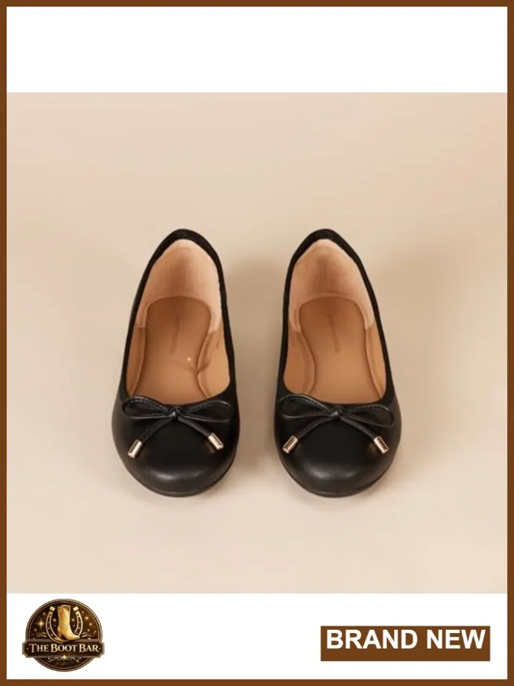 Faux Leather Ballet Flats Round Toe Bow Slip-On Comfort